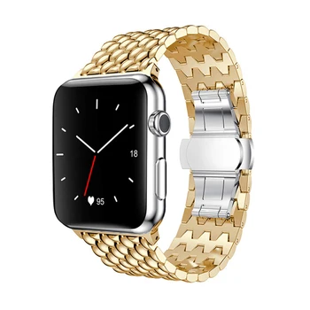 Sľubný vzor popruh pre apple hodinky kapela 44 mm 40 mm apple hodinky kapela 42mm 38mm iwatch série 6/5/4/3/2/SE kovové watchband