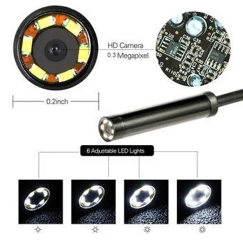 5,5 mm 2m Objektív Endoscop 480p HD USB OTG Schlange Endoskop Wasserdicht Inspektion Rohr Kamera Endoskop für Android Telefón Pc