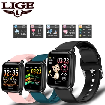 LIGE Smart Hodinky Ženy Muži Smartwatch Pre Android IOS Elektronika Smart Hodiny Fitness Tracker Silikónové Popruh Smart-hodinky, Hodiny
