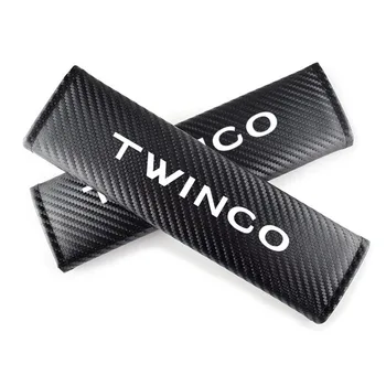 Carbon fiber Auto Pásov Podložky Na Renault Twingo Sídlo Ramenný Popruh Pad Vankúš Auto Interiérové Doplnky