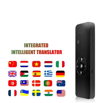 Bezdrôtový Bluetooth Foto preklad Smart reči v reálnom čase Hlas T11 Prekladateľ Multi-Jazyky Čierna