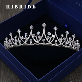HIBRIDE Luxusné Cubic Zirconia Vlasy Príslušenstvo Ženy, Svadobné Tiaras a Korunu Zásnubné Dary Módne Šperky C-08