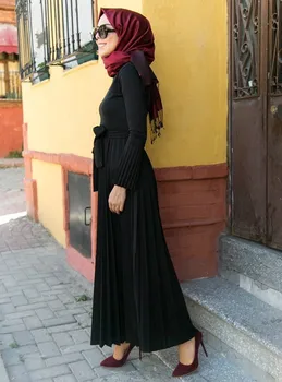 Turecko Ramadánu Abaya Ženy Moslimské Oblečenie Krajky-up Marocký Kaftan Jilbab Hidžáb Skladaný Vestidos Islamské Oblečenie Mujer KALENMOS