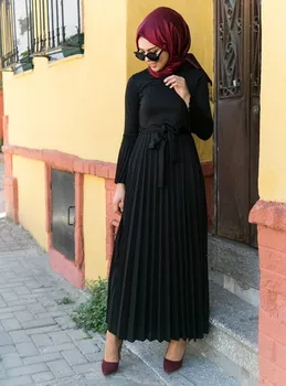 Turecko Ramadánu Abaya Ženy Moslimské Oblečenie Krajky-up Marocký Kaftan Jilbab Hidžáb Skladaný Vestidos Islamské Oblečenie Mujer KALENMOS