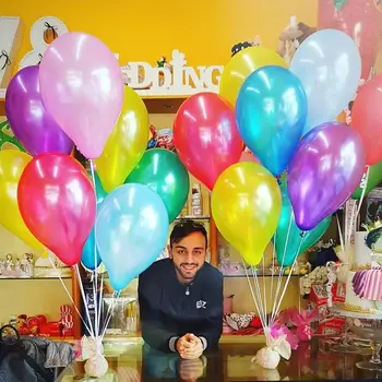 100ks 12inch zmiešané pure color pearl latexové balóny pre svadby, narodeniny, party hélium balóniky Základný štýl domáce dekorácie
