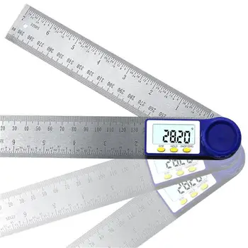 0-200 mm Nerez Digitálny Merač Uhol Inclinometer Digitálne Uhlové Pravítko Electron Goniometer Uhlomeru Uhol Vyhľadávanie