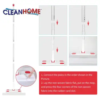 Cleanhome Jednorazové Prachu Mop s 30 Suché Náplň Obrúsky Podložky Profesionálne Drevenú Podlahu Vysávač pre Upratovanie domácností