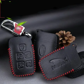 Teeze Premium Kožené 5 Tlačidiel Diaľkového Násobne Kľúča Držiteľa Fob Puzdro Pre Land Rover/Jaguar