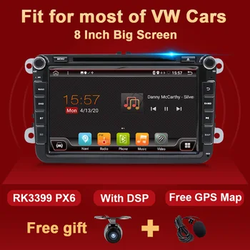 2 Din Android Auto DVD Radio Na VW Passat B6 CC Polo Golf 5 6 Amarok T5 Sharan Jetta Tiguan Skoda Fabia Octavia Multimédiá GPS