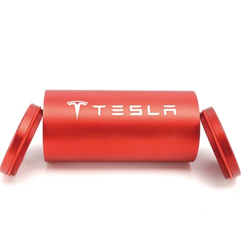 Auto Pohár Slot Tkaniva Box Hliníkovej Zliatiny Papierový Obrúsok Držiteľ Dekor Sedenie typu Tesla Model 3 Model X-Y Univerzálne Príslušenstvo