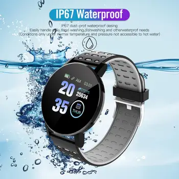 119 Plus Bluetooth Smart Hodinky Mužov Krvný Tlak Nepremokavé Športové Kolo Smartwatch Ženy Sledovať Tracker Pre Android a IOS