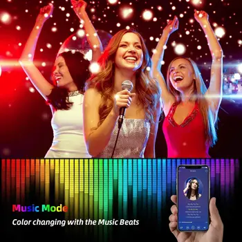LED Pás Svetla Bluetooth App riadenie 5050RGB 5M 10M Farby Svetla Pás Pružný pás s nástrojmi Nepremokavé 12V LED Pásky Svetlá