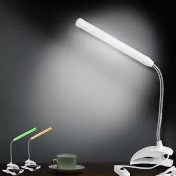 1PCS Flexibilné USB Stolná Lampa 13 LED Klip-na Stolové Svietidlo Pre Moderné Škole Koľaji Spálňa Štúdia Pracovať Ochrana Očí Svetla na Čítanie