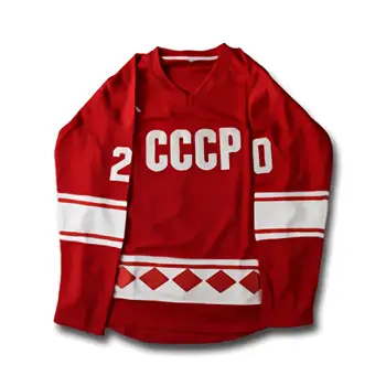 Ľadový Hokej Tpetbrk #20 Cccp Mužov Červená Hokejový Dres