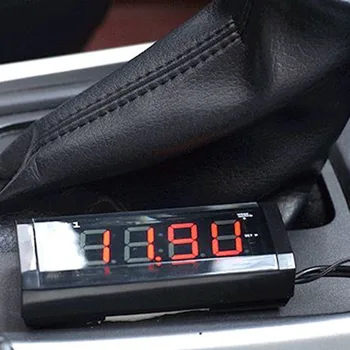 Auto 3 in 1 12V Digitálny Auto Auto Teplomer Voltmeter Merač Napätia Tester Monitor LCD Displej Hodiny pre Alfa Romeo