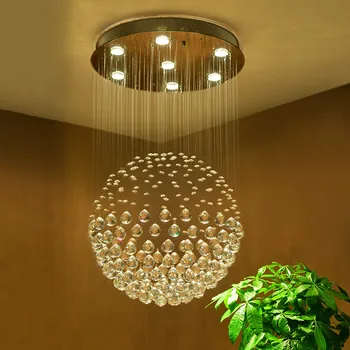 LED Kolo Luster, Krištáľové Lustre, Osvetlenie Globular Luxusný Dizajn pre Vnútorné Deco Jedáleň, Obývacia Izba Hotel Štúdia Bar