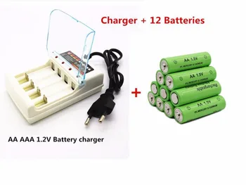 Originál batéria AA 5800mAh nabíjateľné batérie 1,5 V Alkalické batérie pre Hodiny, myši, počítačov, hračiek, takže na+1pcs Nabíjačky