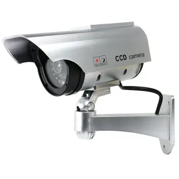 Solárne LED CCTV Kamery Falošný Bezpečnostné Kamery Vonkajšie Figuríny Dohľad