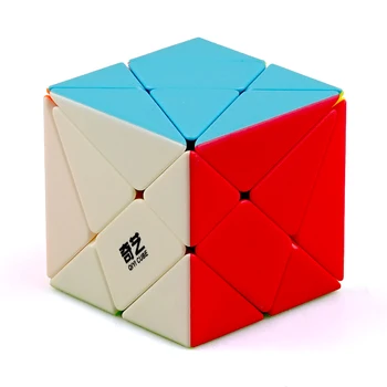 QIYI Osi Magic Cube Zmeniť Nepravidelne Jinggang Profesionálne Puzzle Rýchlosť Kocka s Matné Nálepky 3x3x3 Stickerless Telo Kocka