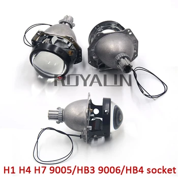 ROYALIN Bi Xenónové Reflektor Objektív Pre Hella 3R G5 H1 H4 H7 Bixenon Projektor D2S D2H 9005 HB4 Univerzálny Auto Svetlá Retrofit