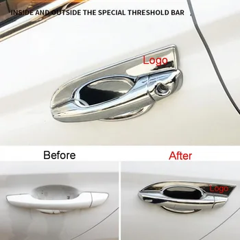 Tonlinker Exteriérové Dvere Auta Rukoväť Kryt Samolepky pre Hyundai Solaris 2016-19 Auto Styling 4/8 KS ABS Chrome Kryt nálepky