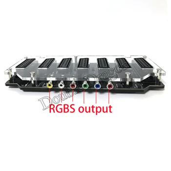 6 Vstup 1 Z EUR Mimi RGBS Scart Distribútor RCA SVHS AV TV Audio Converter Delič Auto switcher pre md/sfc/ps123/ss/dc/xbox