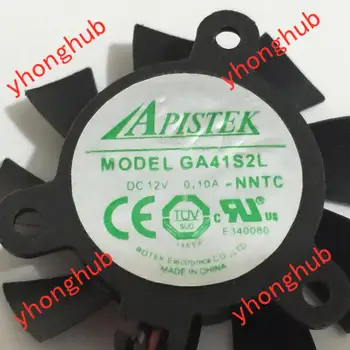APISTEK GA41S2L DC 12V 0.10 A Dia. 36 mm C. T. C 26 mm 2-Wire Grafika Ventilátor