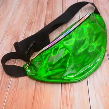 Autor hologramic pás taška priehľadný pás balenia módne laser fanny pack nepremokavé PVC jelly tašky malé unisex hip tašky