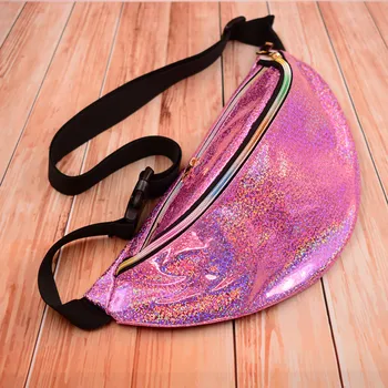 Autor hologramic pás taška priehľadný pás balenia módne laser fanny pack nepremokavé PVC jelly tašky malé unisex hip tašky
