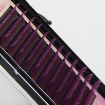 Jadecolier dlhé fialové riasy 8-14 mm mix dĺžka vysoko kvalitný profesionálny make-up farebné predĺženie rias