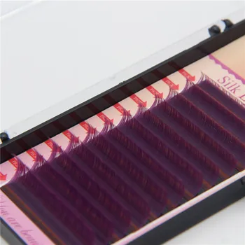 Jadecolier dlhé fialové riasy 8-14 mm mix dĺžka vysoko kvalitný profesionálny make-up farebné predĺženie rias