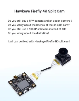 Hawkeye Firefly Split 4K 160 Stupeň 1080P HD Nahrávanie, DVR Mini FPV Fotoaparát WDR Jednom rade na FPV Závodné RC Drone