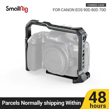 SmallRig 90D Klietky pre Canon EOS 90D 80D 70 D Kamera w/ Cold Shoe Mount Arca Swiss Rýchle Uvoľnenie Doska pre DIY Opions 2658