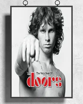 H342 Hodváb Plagát Domáce Dekorácie Dverí Americká Rocková Kapela Jim Morrison Album Wall Art Vianočný Darček