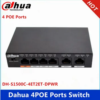 Dahua 4ch PoE Switch DH-S1500C-4ET2ET-DPWR 4CH Ethernet Switch s 250m Moc Tranzitné Vzdialenosti Podpora PoE PoE+&Hi-PoE Protokol