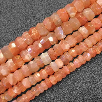 Orange Sunstone Rondelle heishi Dištančné Guľôčky z Prírodného Kameňa DIY Voľné Korálky Pre Šperky, Takže Guľôčky Príslušenstvo 15