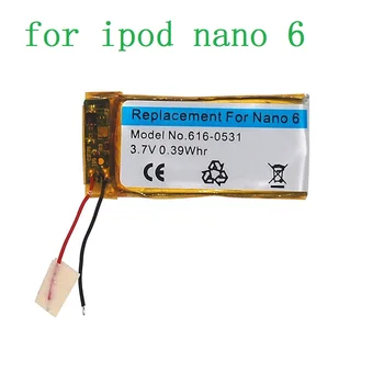 Testované, Originálne 3,7 V Li-ion Batérie Náhradné 616-0531 330mAh pre iPod Nano 6 6. Generácia 8GB, 16GB