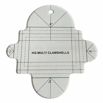 Multi clamshells šitie pravítko pre domáci šijací stroj použiť, aby štyri veľkosť drapákové vzory # HG00623
