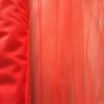 SASKIA 10Meter/veľa 150 cm Šírka Stredného Pevného Tylu Oka Textílie Šitie Svadobné Šaty, Sukne, Priadze, Tkaniny Tkaniny Materiál Červené Ružové urob si sám