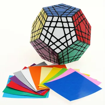 Shengshou 5 Krokov Magic Cube 12 Stranách Megaminx Gigaminx 5x5 Profesionálne tvare dvanás ť stena Kocky Twist Puzzle Vzdelávacie Hračky