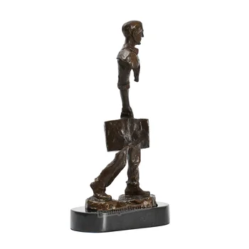 Abstrakt Cestujúci Bronzová Socha Socha Slávnej Moderné Cestovanie Muž Muž Mosadz Figúrka Zberateľskú Ročníka Art Domova