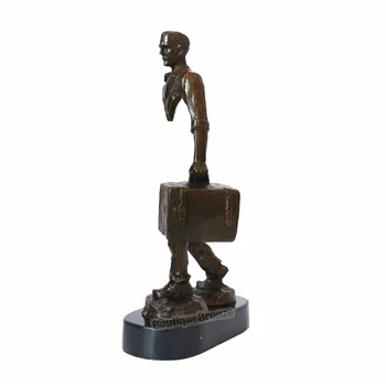 Abstrakt Cestujúci Bronzová Socha Socha Slávnej Moderné Cestovanie Muž Muž Mosadz Figúrka Zberateľskú Ročníka Art Domova