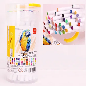 36 Farby Marker Pero Set Dual na Čele Skicovanie Perá povolanie Mastná na báze Alkoholu Značky Manga Kreslenie Školské potreby pre maliarov