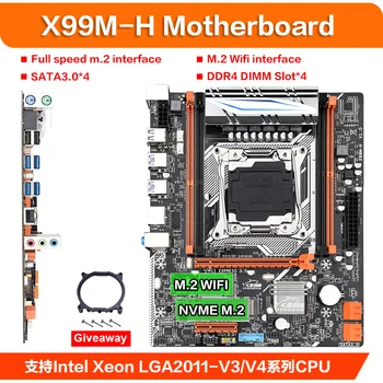 X99 Doska set s Xeon E5 2670 V3 LGA2011-3 CPU 2 * 8GB = 16GB PC4 DDR4 RAM 2133MHz pamäť ECC REG RAM NVME M. 2/WIFI