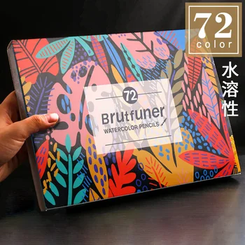 Brutfuner 72 Farby Dreva Akvarelové Pastelky Vo Vode Rozpustné Farebné Ceruzky, Nastavený Pre Lapis De Vr Umenie Maľba Kresba, Náčrt, Školy