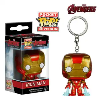 Nové funko pop Kapitán Amerika Spiderman Iron Man a Batman Wonder Žena Strom Muž Keychain Reťazca