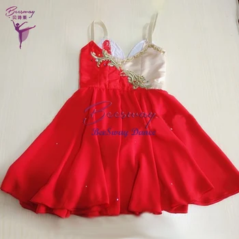 Červená klasického baletu krátke sukne ženy Balet Fáze tanečných Kostýmov, šiat pre dievčatá