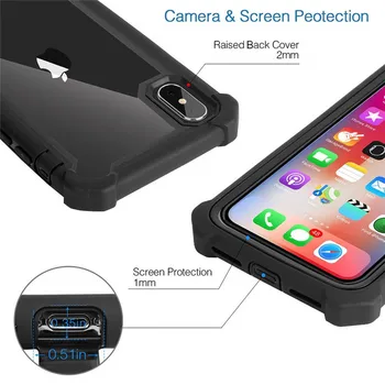Móda Shockproof Nárazníka Priehľadná TPU Telefón puzdro Pre iPhone 12 11 Pro Max X XR XS Max SE 2020 6 6 8 Plus 5S 5 PC Zadný Kryt