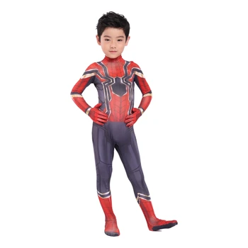 Nové 2019 Deti the Amazing Spider vyhovovali Cosplay Kostým halloween kostýmy pre dieťa spider zentai kostým