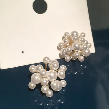 2020 Elegantné Módne Šperky Temperament Malé Pearl Flower Stud Náušnice Žena pearl náušnice pendientes mujer bijoux femme